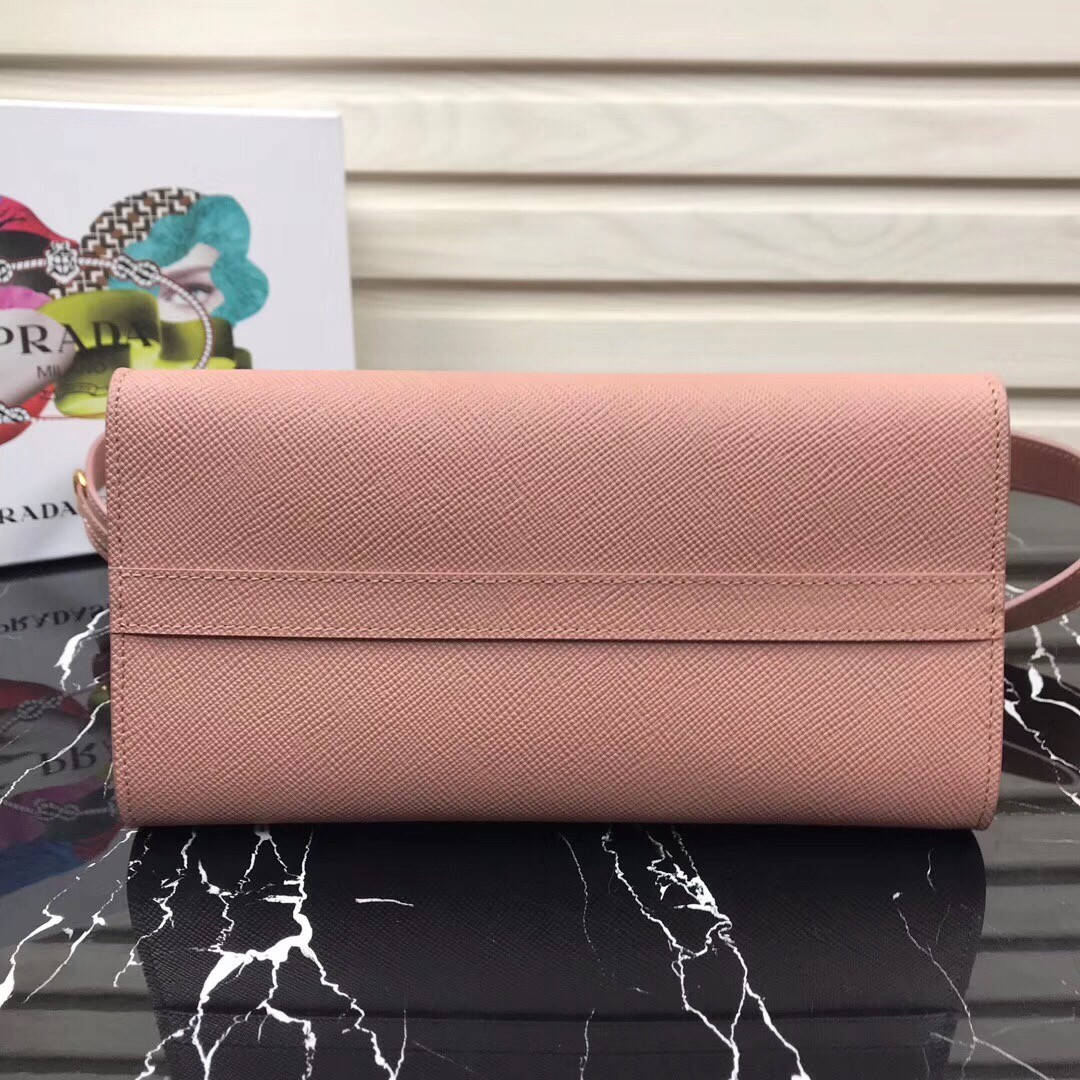 Pra*a large monochrome bag in nude saffiano leather