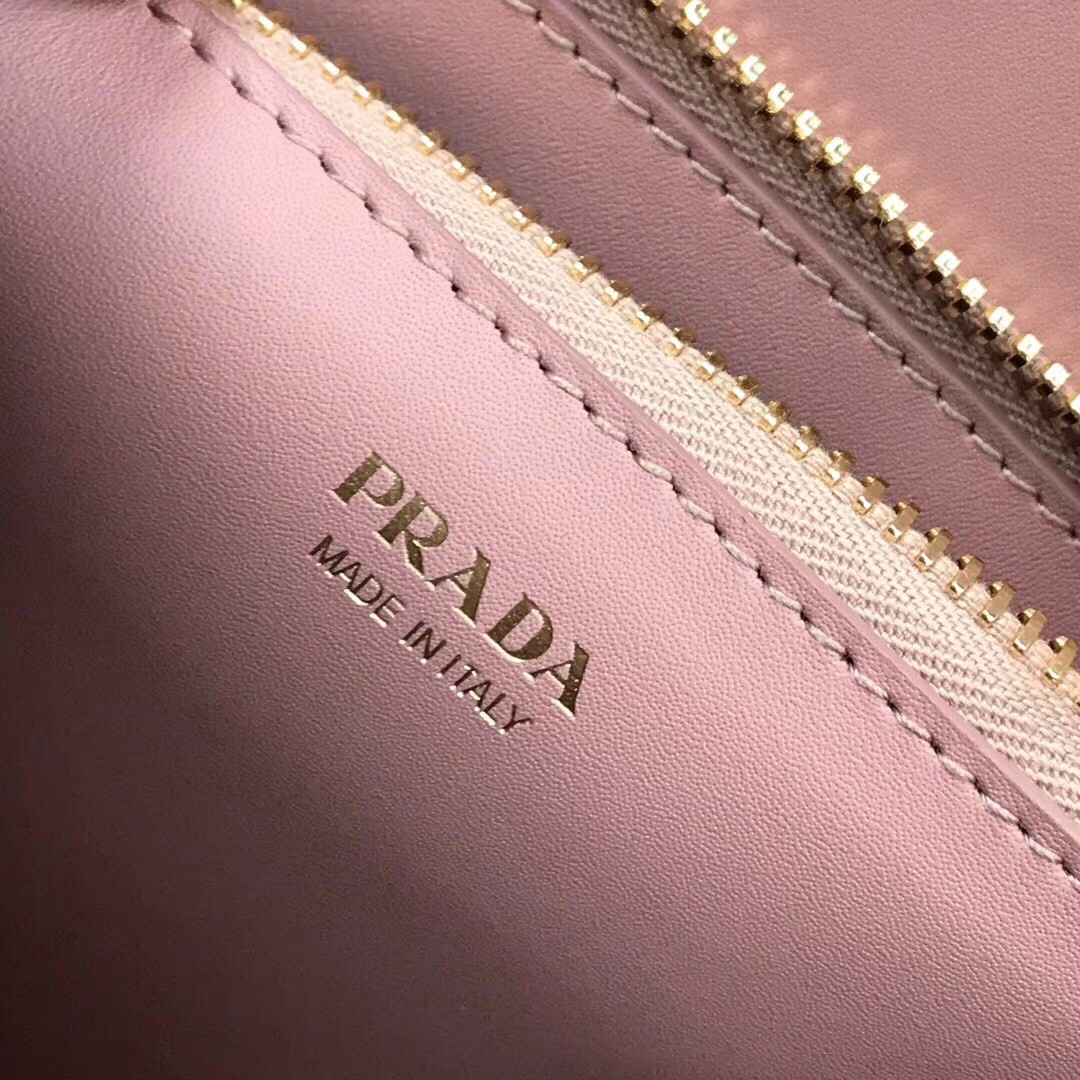 Pra*a large monochrome bag in nude saffiano leather