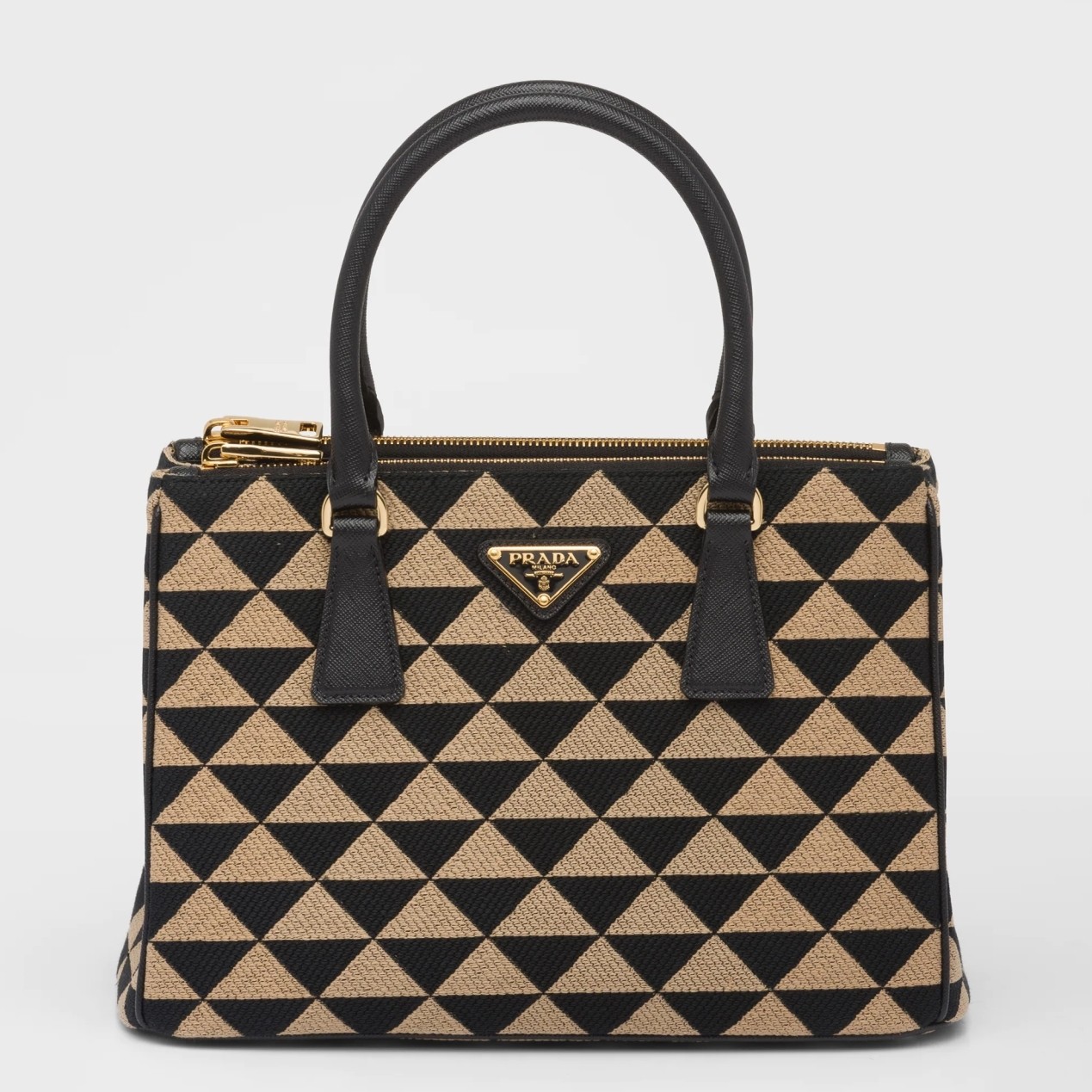 Pra*a galleria small bag in jacquard fabric