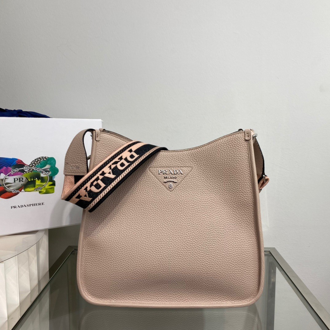 Pra*a hobo bag in sand grained leather
