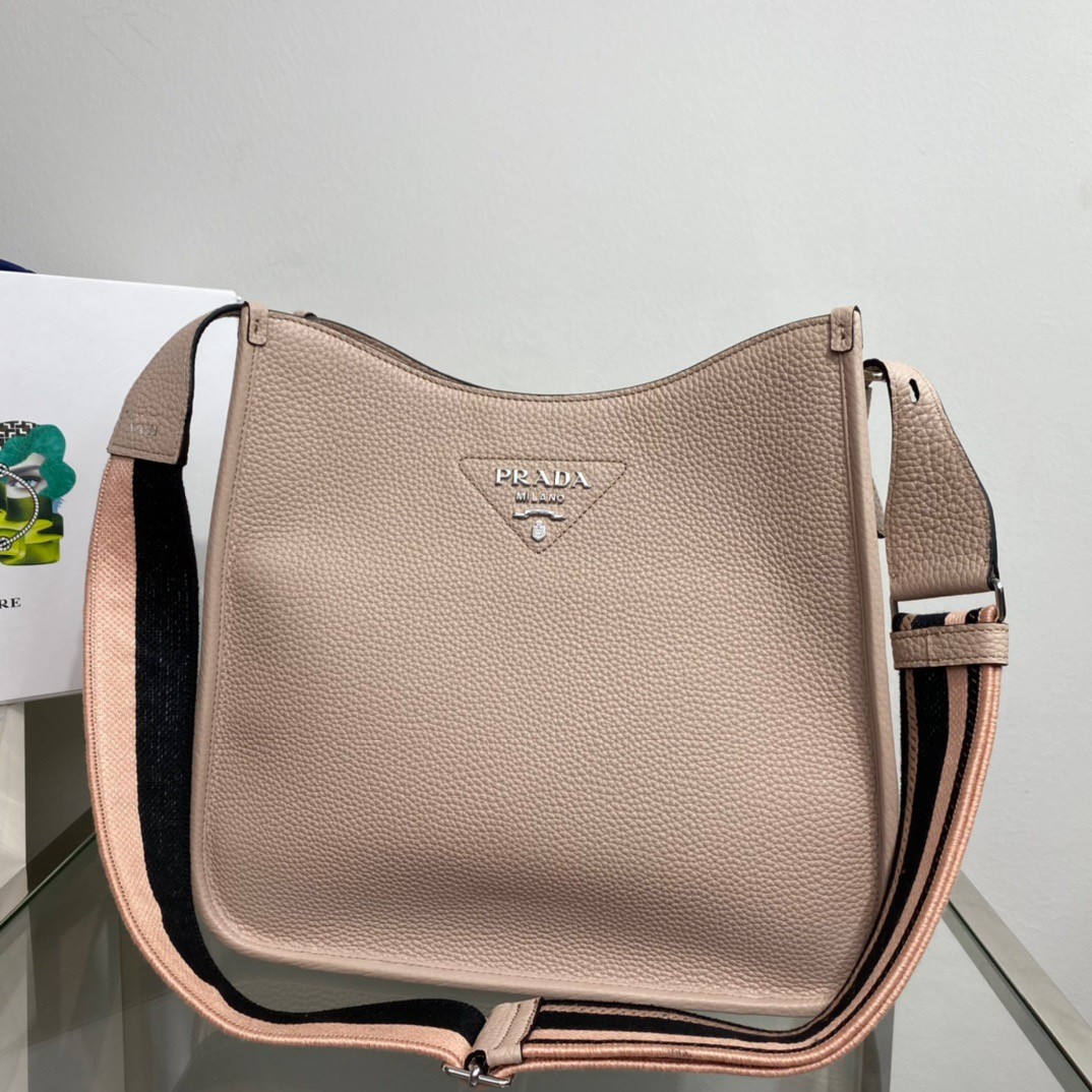 Pra*a hobo bag in sand grained leather