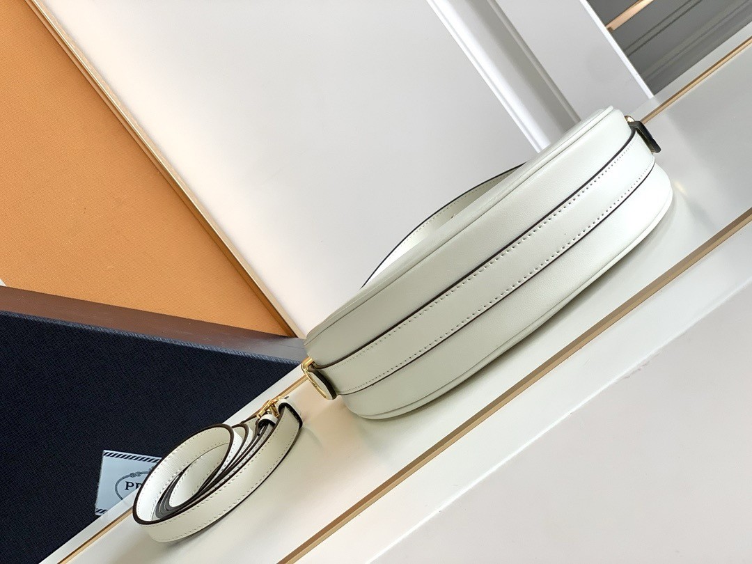 Pra*a arque mini shoulder bag in white leather