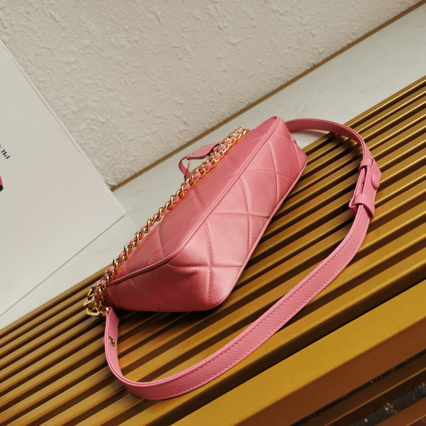 Pra*a re-edition 1995 chaine mini bag in pink re-nylon