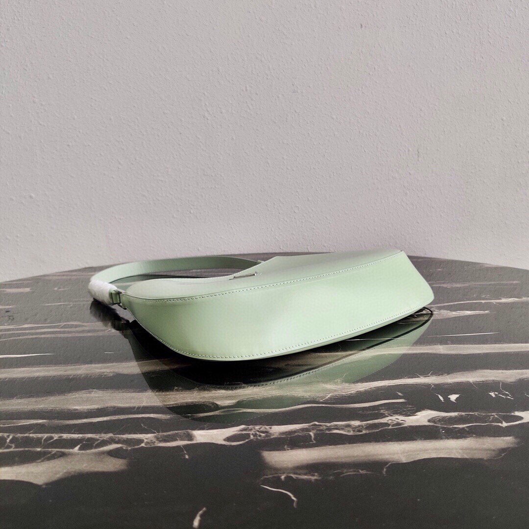 Pra*a cleo small shoulder bag in aqua brushed leather