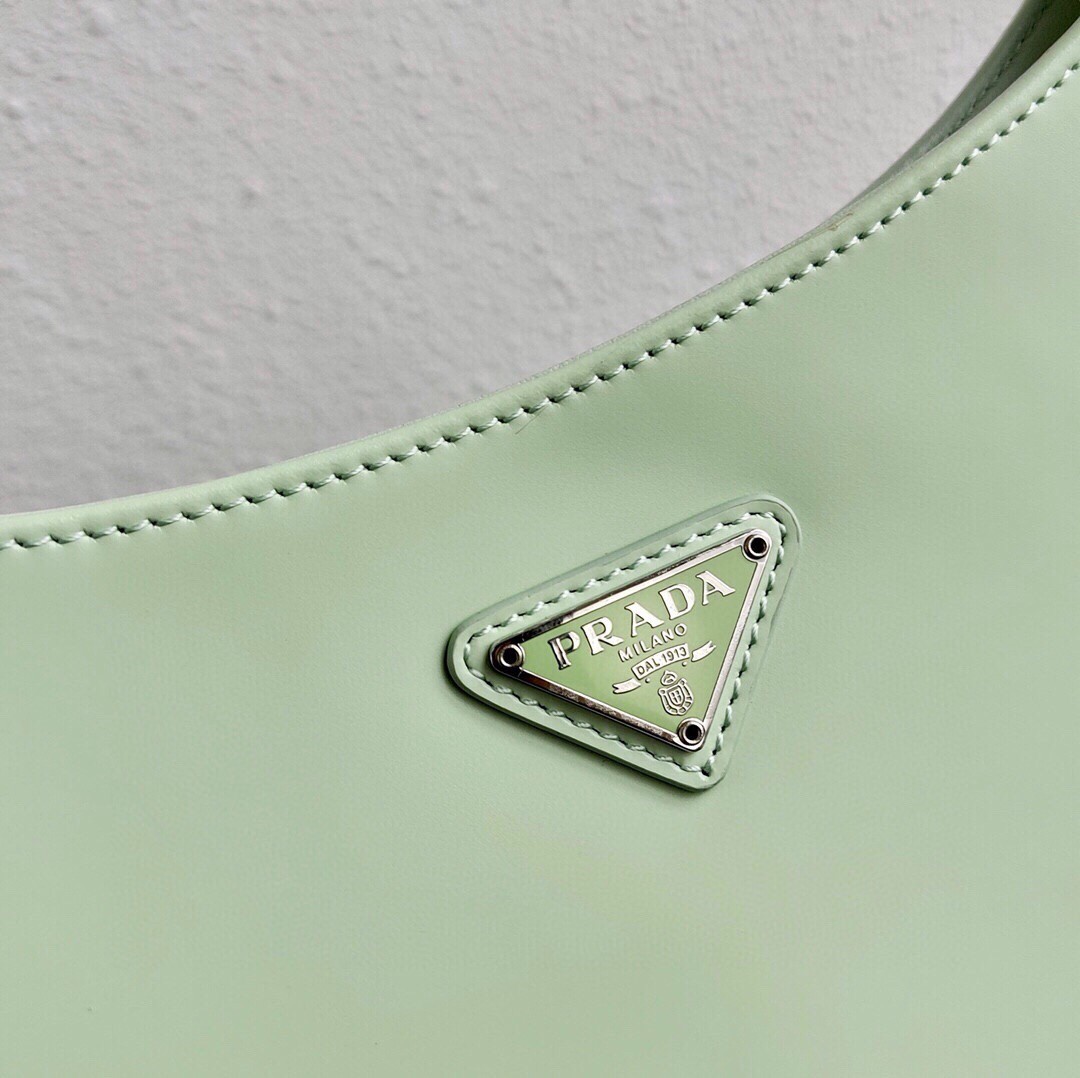 Pra*a cleo small shoulder bag in aqua brushed leather