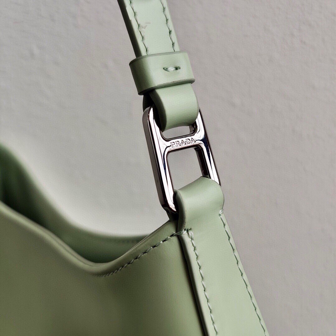 Pra*a cleo small shoulder bag in aqua brushed leather