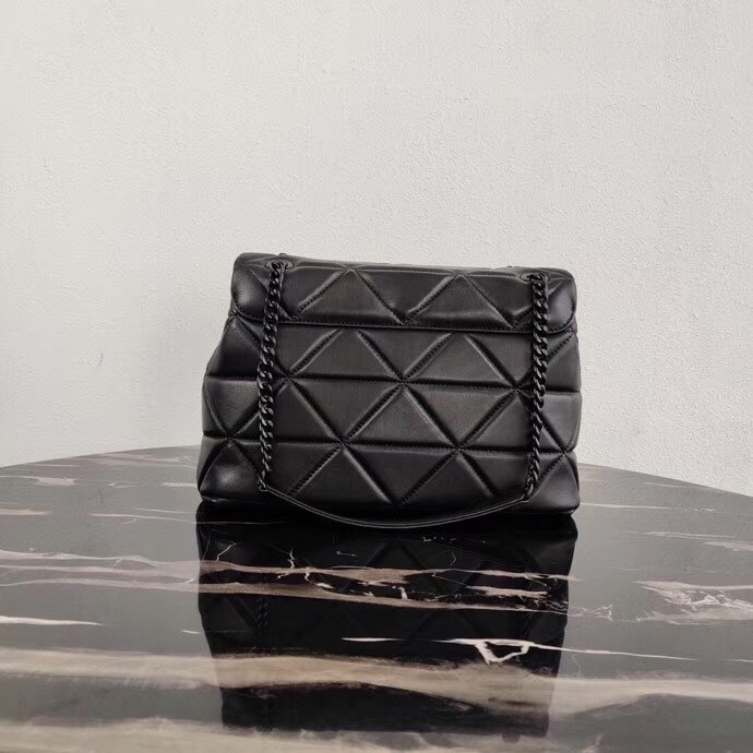 Pra*a spectrum large bag in black nappa leather