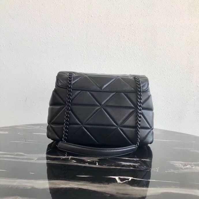 Pra*a spectrum medium bag in black nappa leather