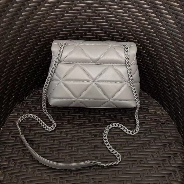 Pra*a spectrum small bag in grey nappa leather