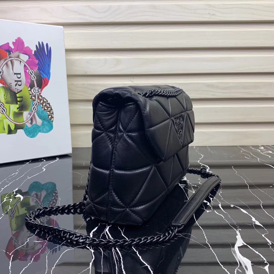 Pra*a spectrum small bag in black nappa leather