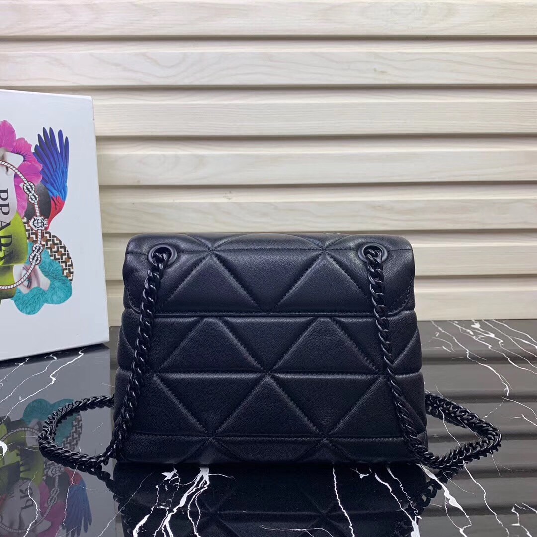 Pra*a spectrum small bag in black nappa leather
