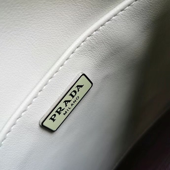 Pra*a aqua brushed leather cleo shoulder bag with flap