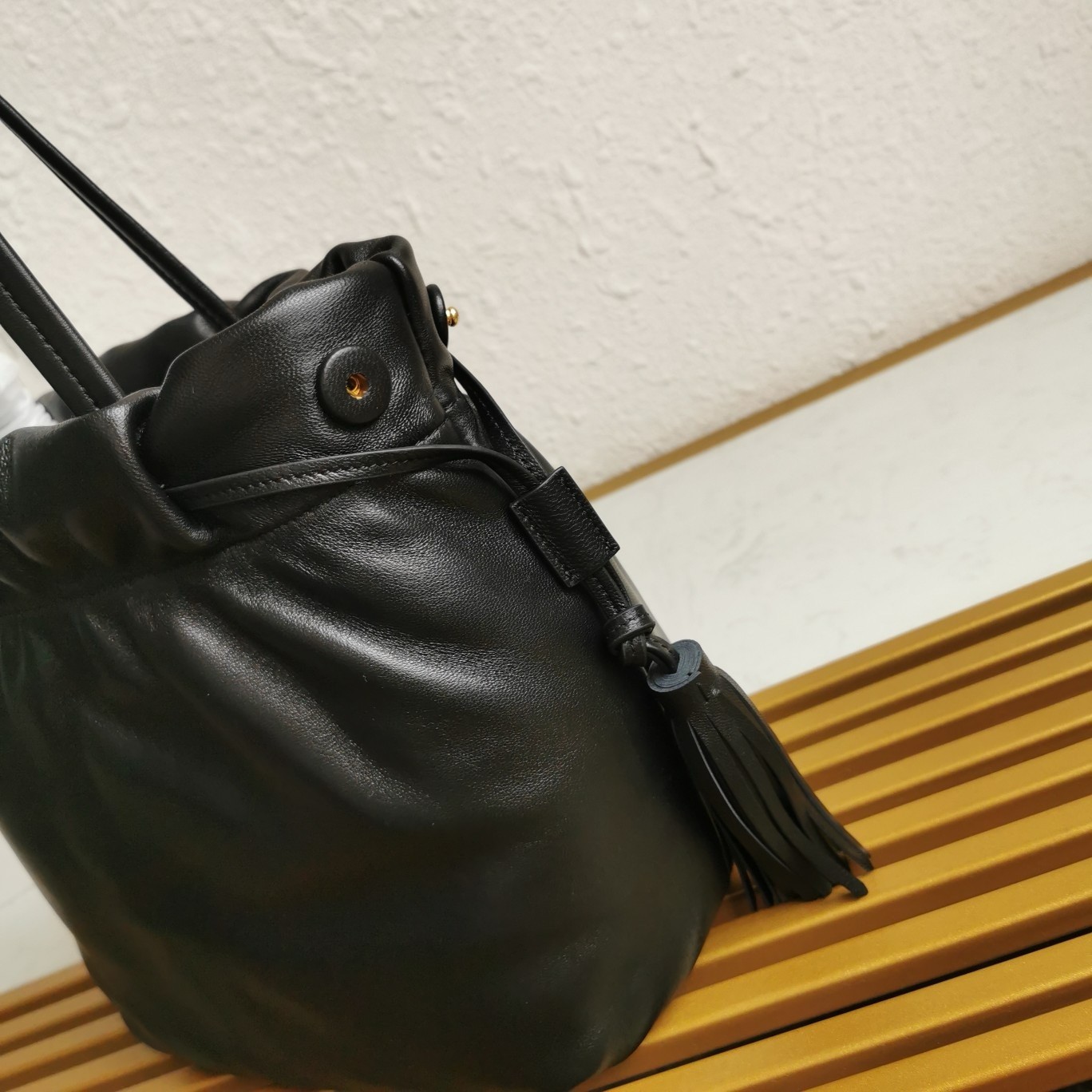 Pra*a shoulder bag in black nappa leather
