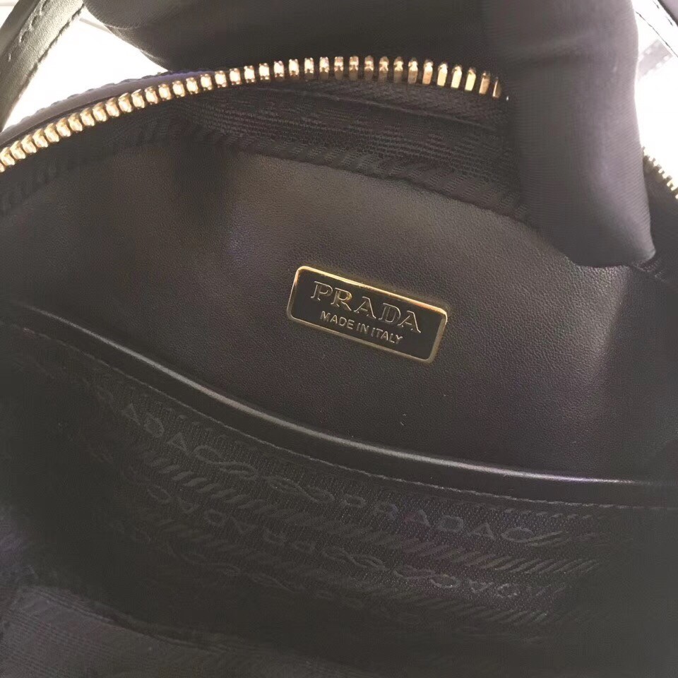 Pra*a odette black saffiano leather bag