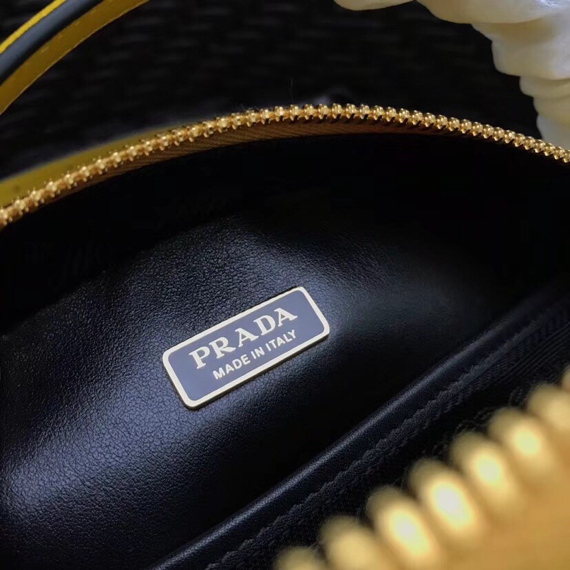 Pra*a odette yellow saffiano leather bag