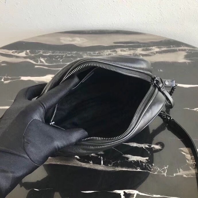 Pra*a spectrum camera bag in black nappa leather