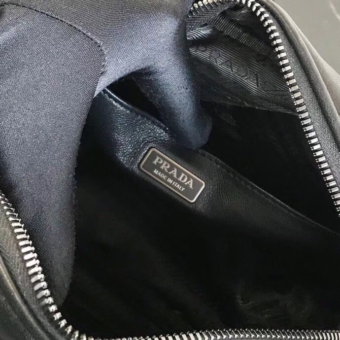Pra*a spectrum camera bag in black nappa leather