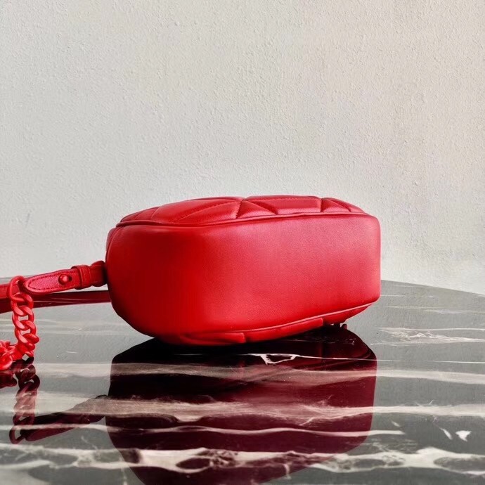 Pra*a spectrum camera bag in red nappa leather