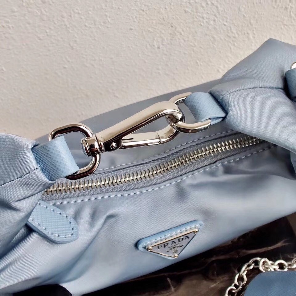 Pra*a blue nylon re-edition 2006 hobo bag