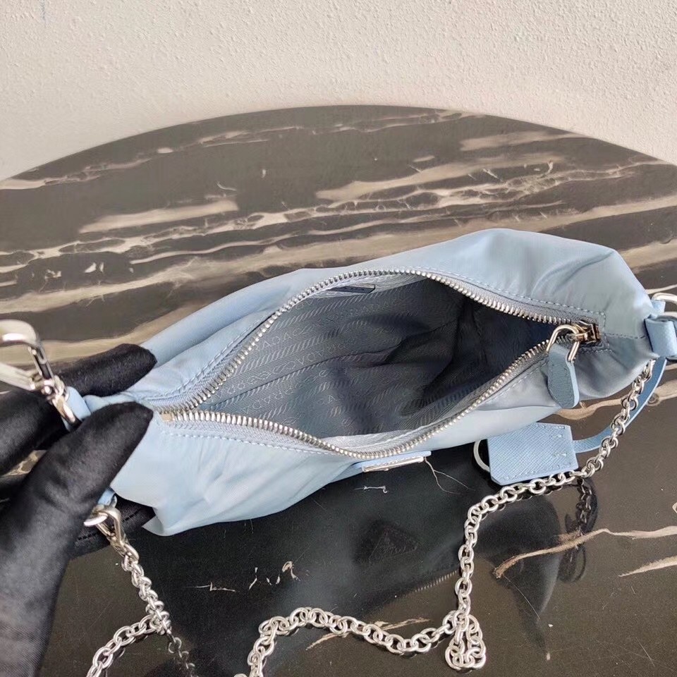 Pra*a blue nylon re-edition 2006 hobo bag