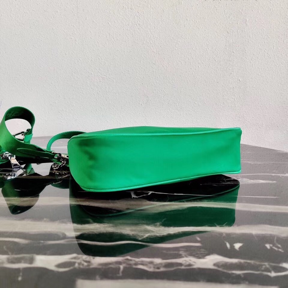 Pra*a green nylon re-edition 2005 shoulder bag
