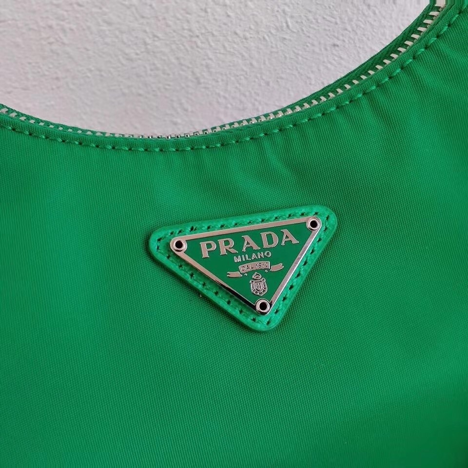 Pra*a green nylon re-edition 2005 shoulder bag