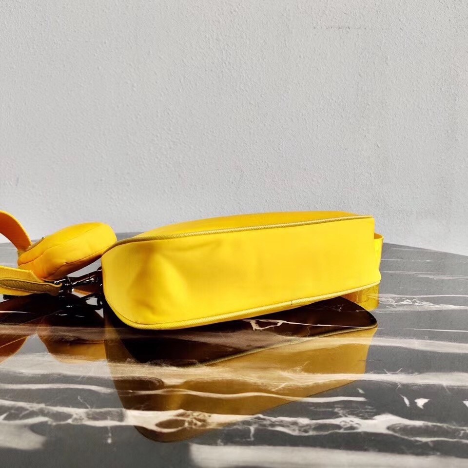 Pra*a yellow nylon re-edition 2005 shoulder bag