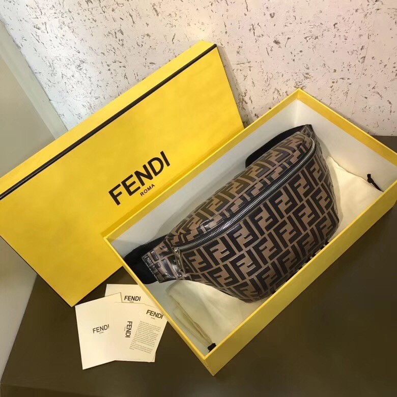 F**di belt bag in embossed ff motif calfskin