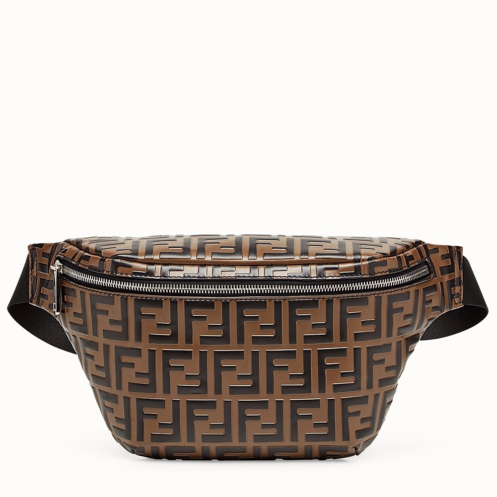 F**di belt bag in embossed ff motif calfskin