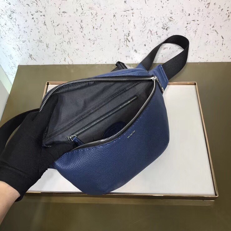 F**di belt bag in blue romano leather