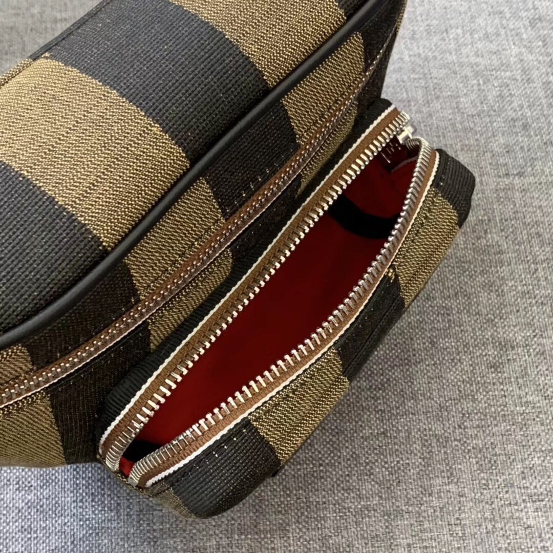 F**di belt bag in fabric with pequin striped motif
