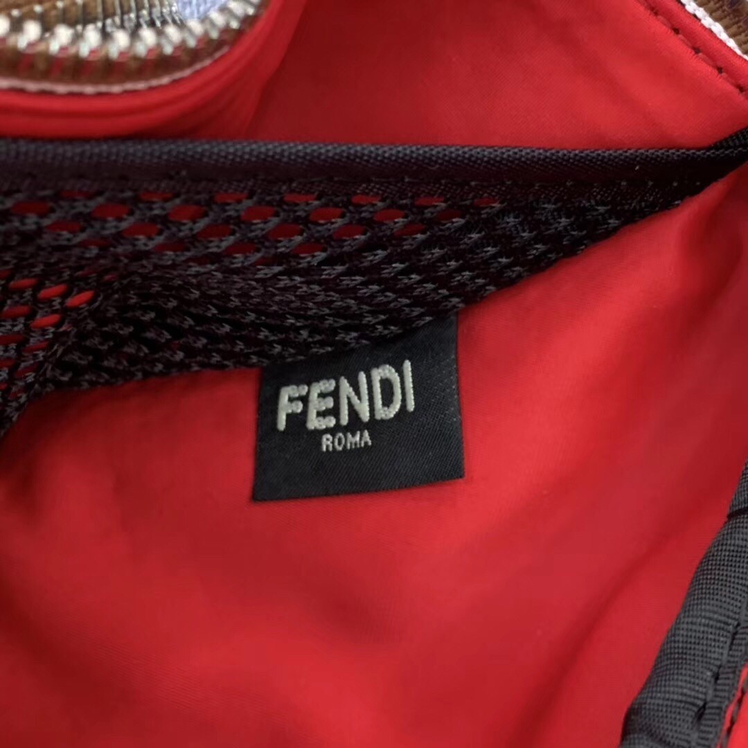 F**di belt bag in fabric with pequin striped motif