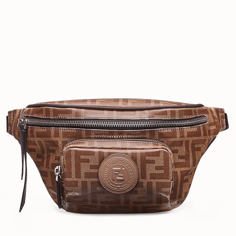 F**di belt bag in glazed fabric with ff motif