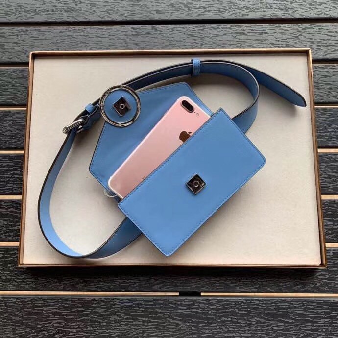 F**di blue kan i f belt bag with ff motif