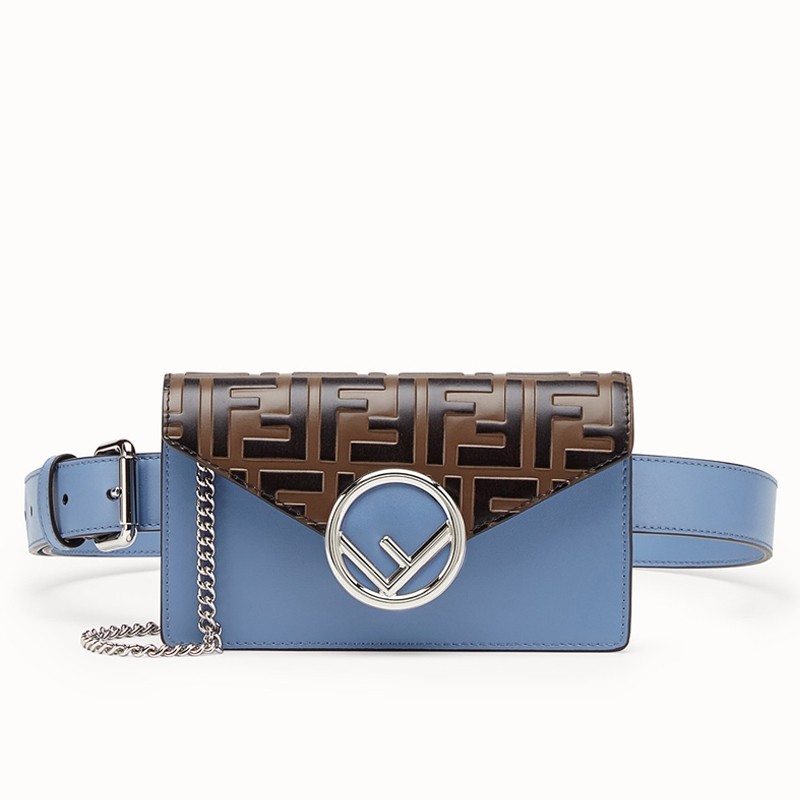 F**di blue kan i f belt bag with ff motif
