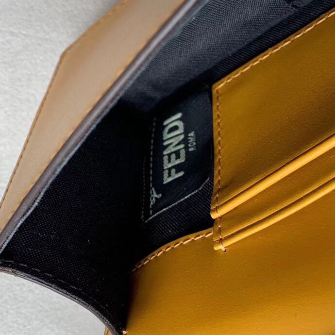 F**di yellow kan i f belt bag with ff motif