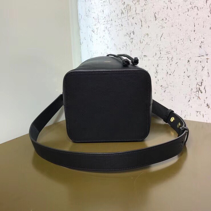 F**di small mon tresor bucket bag in black calfskin