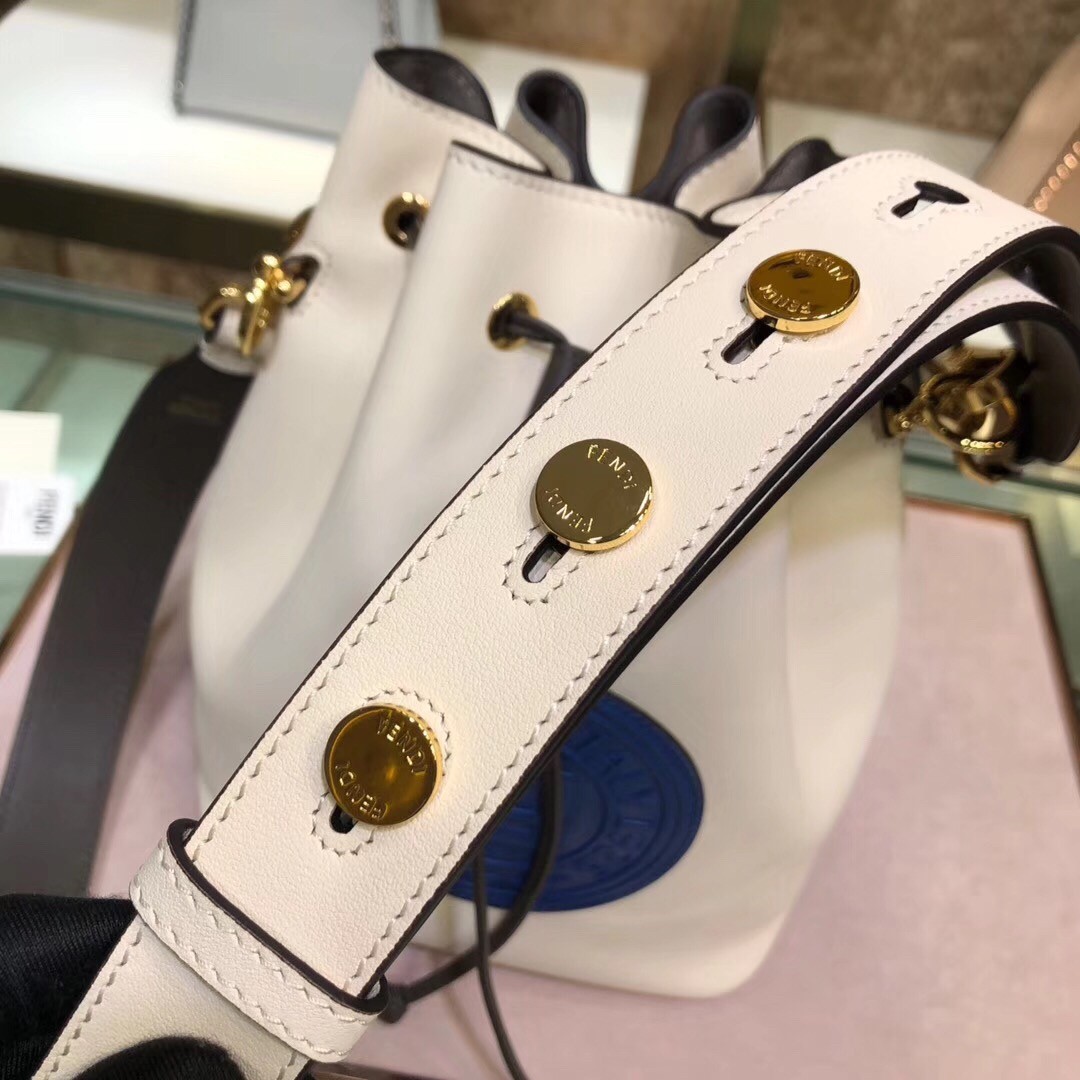 F**di small mon tresor blue circle logo bag