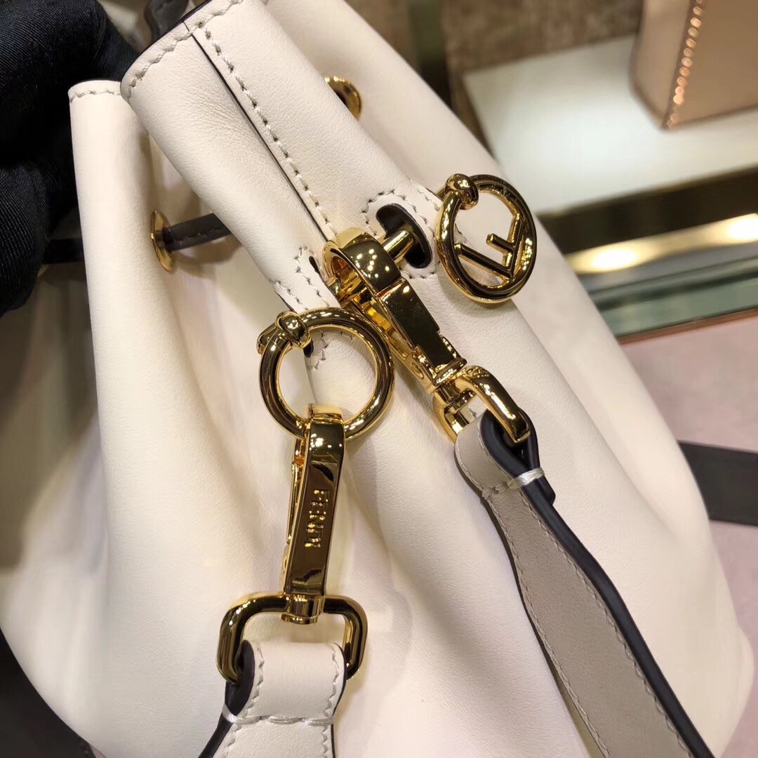F**di small mon tresor blue circle logo bag