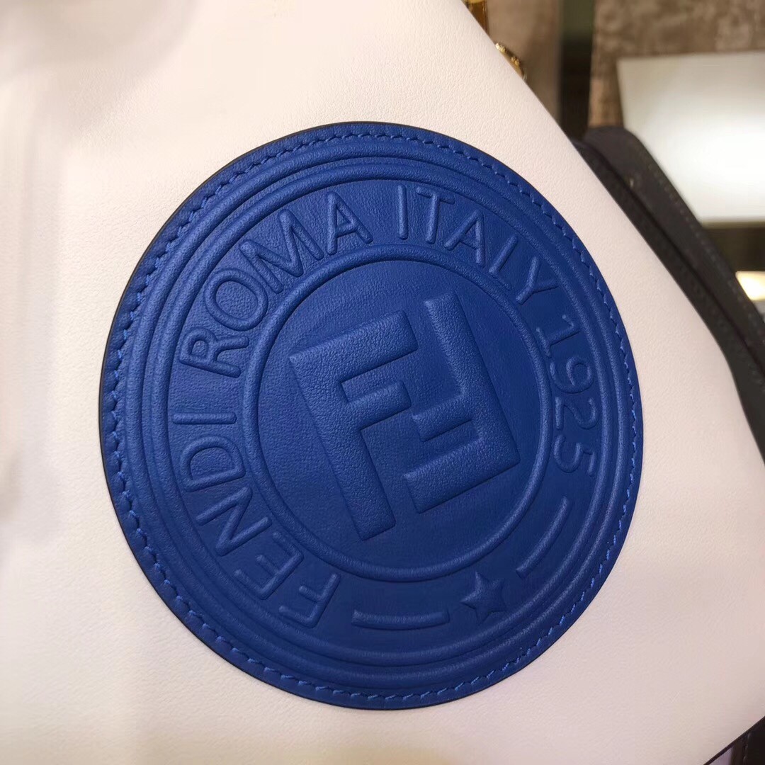 F**di small mon tresor blue circle logo bag