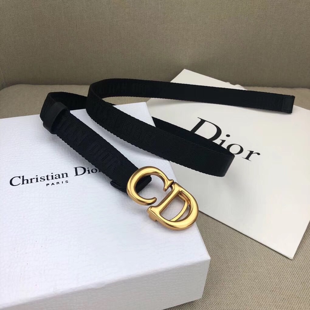 D*or saddle 20mm belt in black jacquard