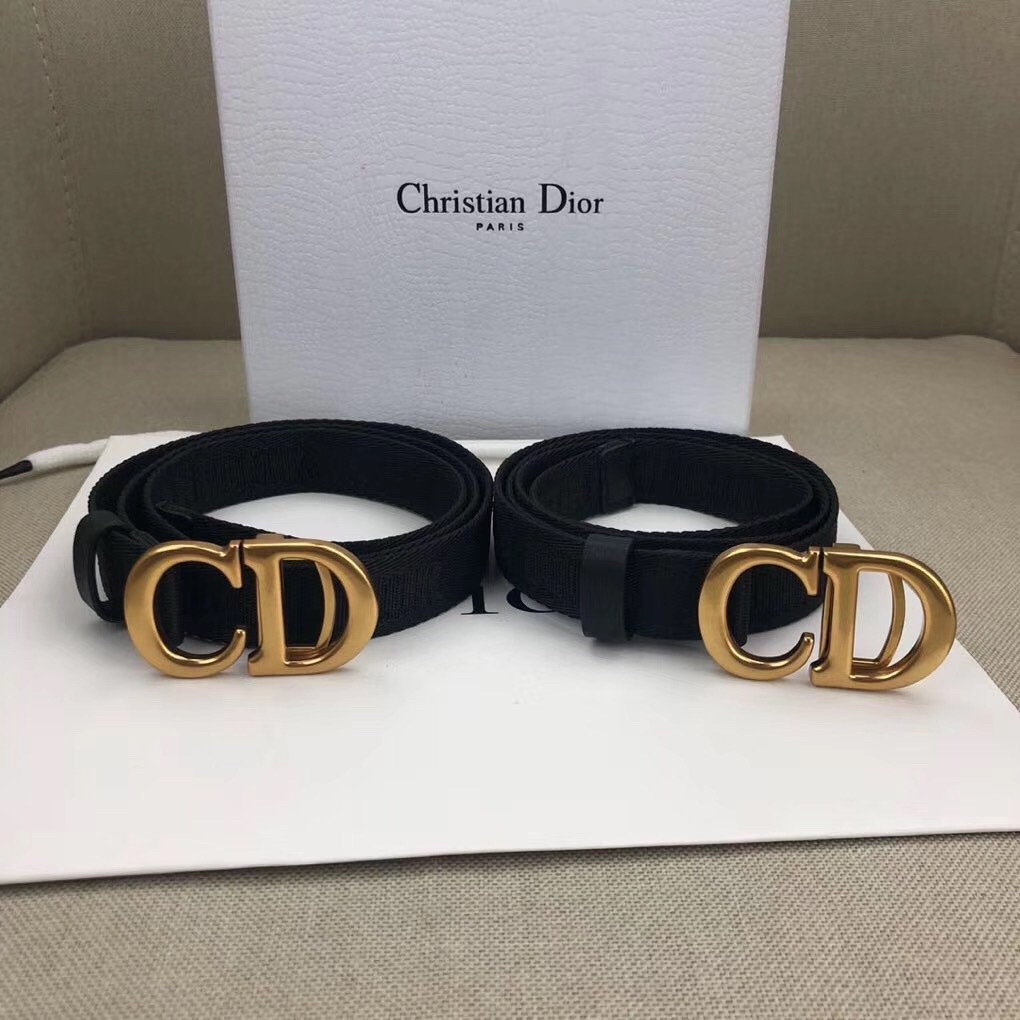 D*or saddle 20mm belt in black jacquard