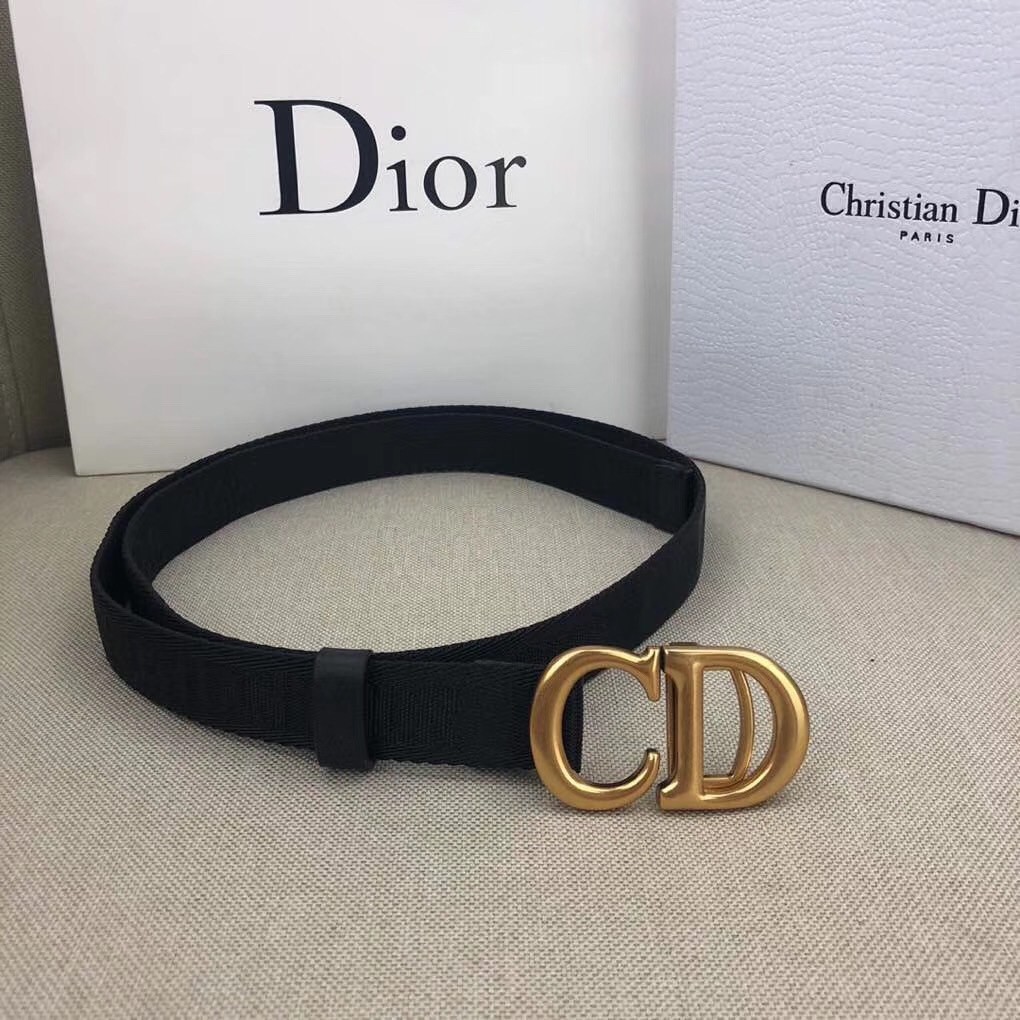 D*or saddle 20mm belt in black jacquard