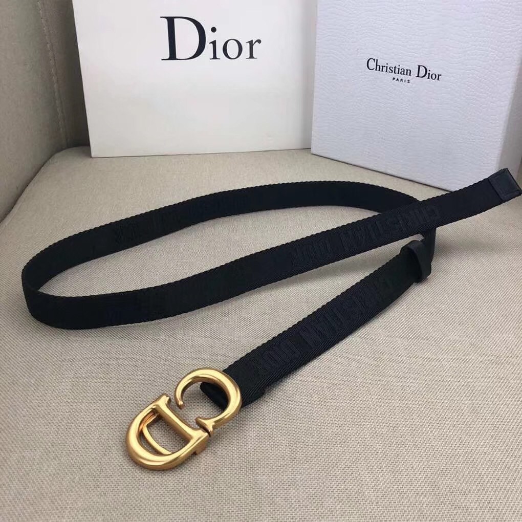 D*or saddle 20mm belt in black jacquard