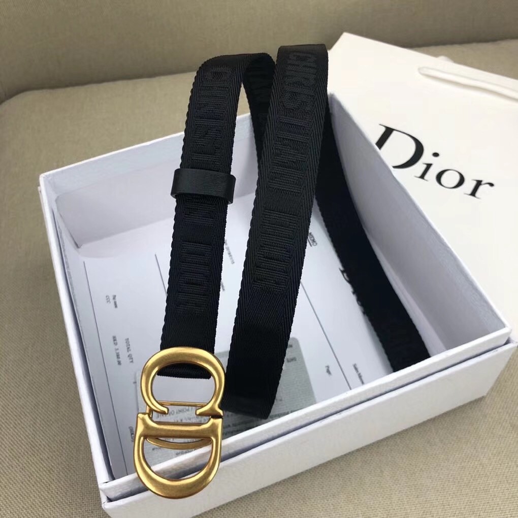 D*or saddle 20mm belt in black jacquard