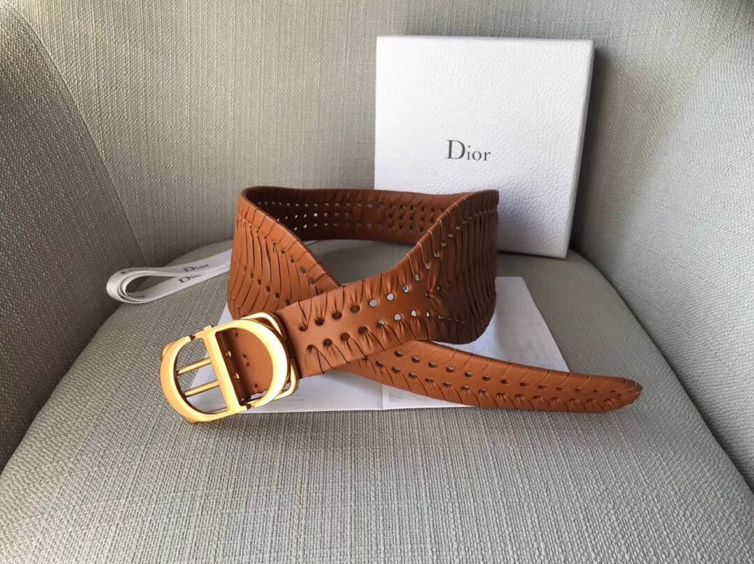 D*or 30 montaigne 40mm belt in camel calfskin