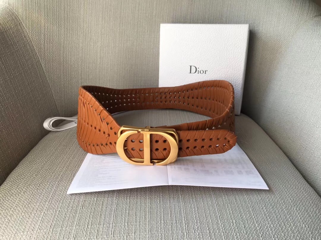 D*or 30 montaigne 40mm belt in camel calfskin