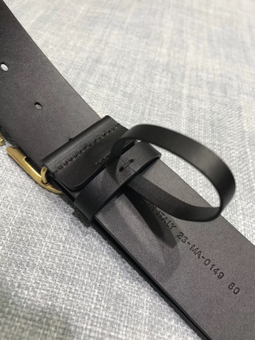 D*or 30 montaigne 35mm belt in black smooth calfskin