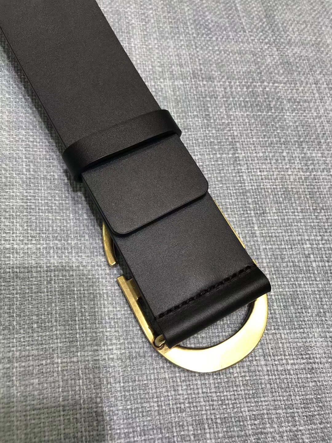 D*or 30 montaigne 35mm belt in black smooth calfskin