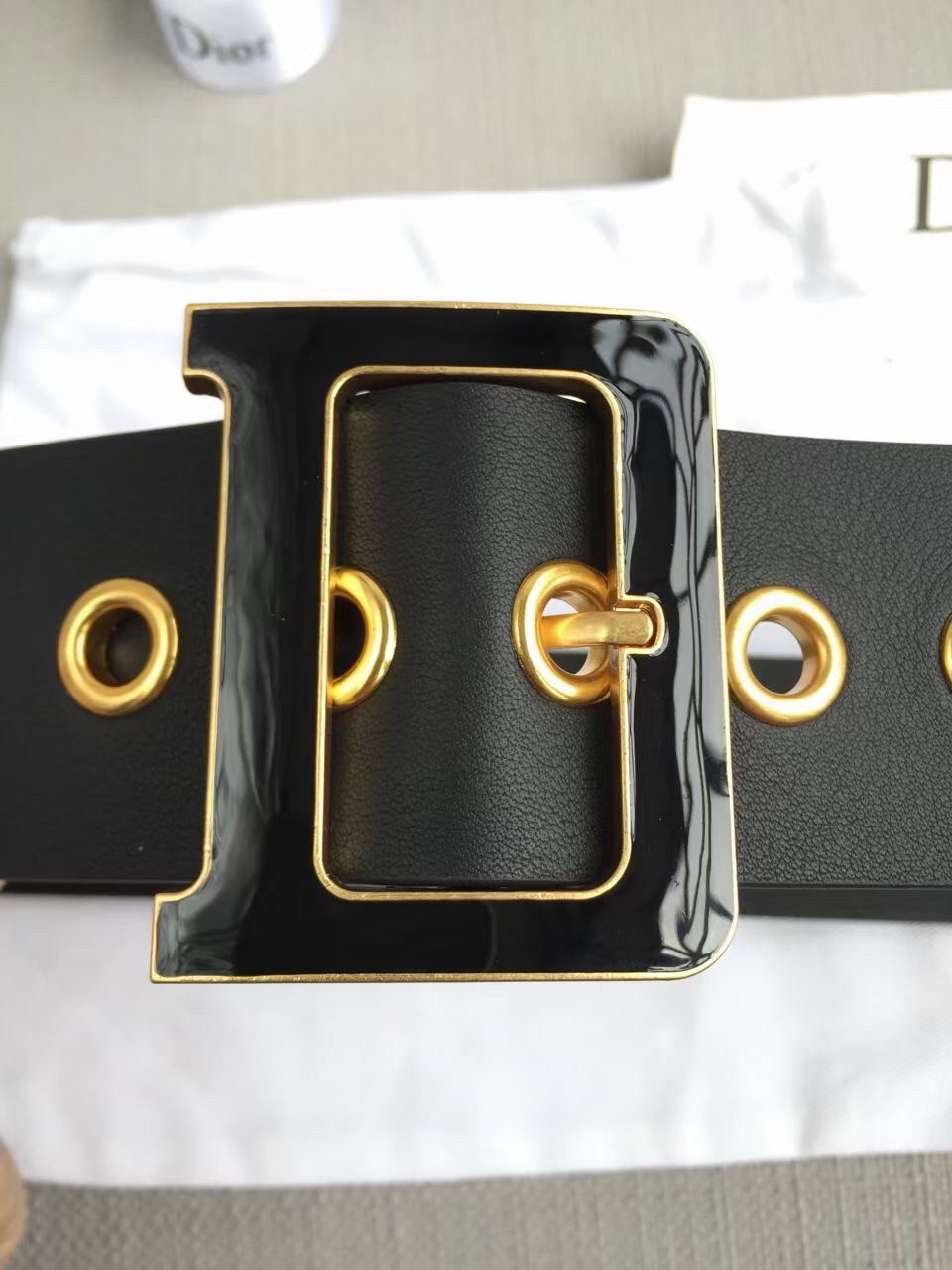 D*or D*orquake 55mm belt in black smooth calfskin